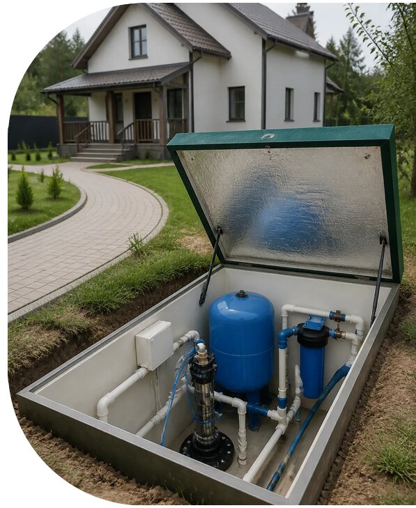 Автономное водоснабжение дома в Пятигорске от 154095 р. | АПаруса-Птг